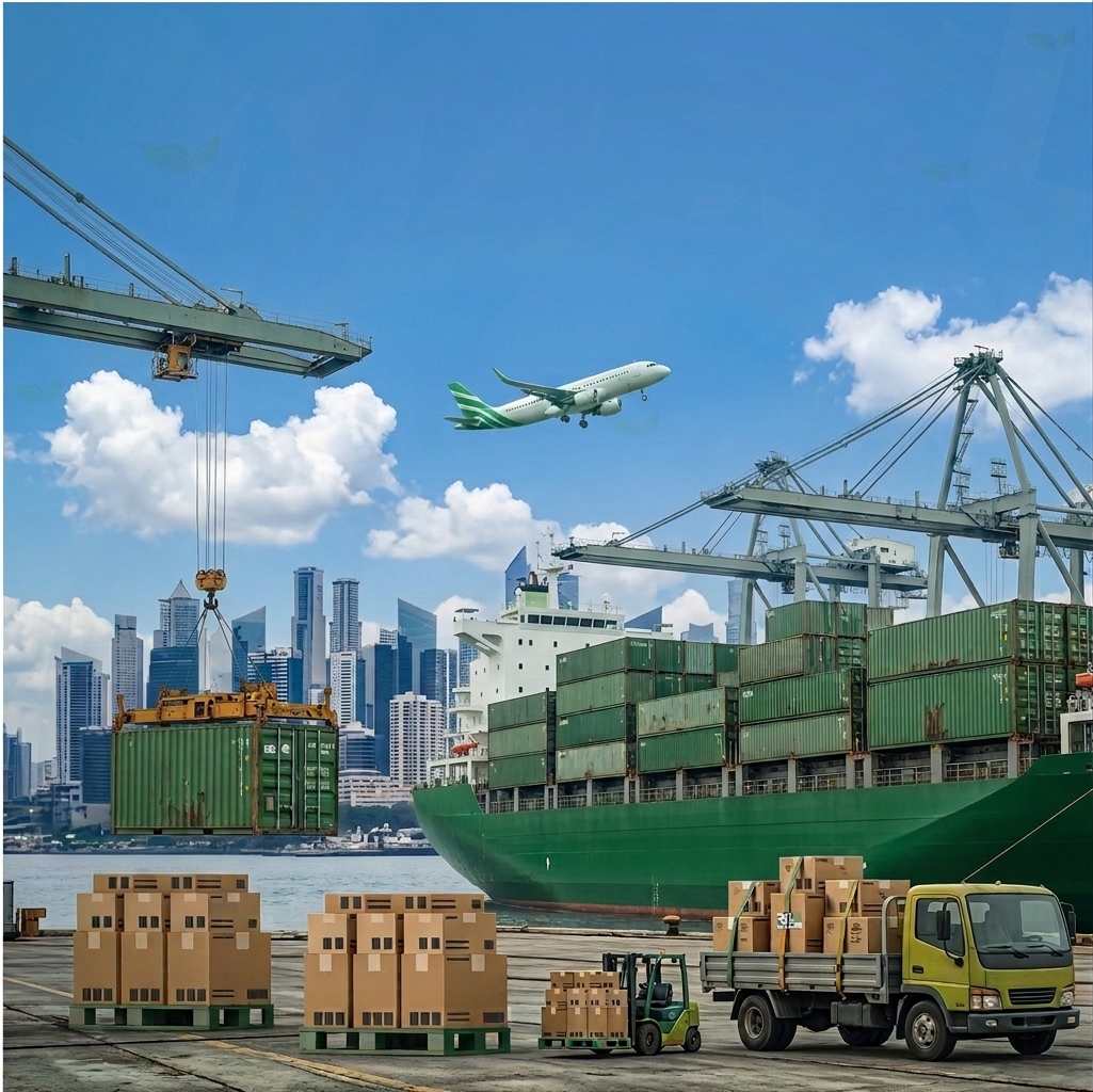 Shipping container port